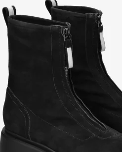 Donna Premiata Stivaletti Peg in camoscio nero