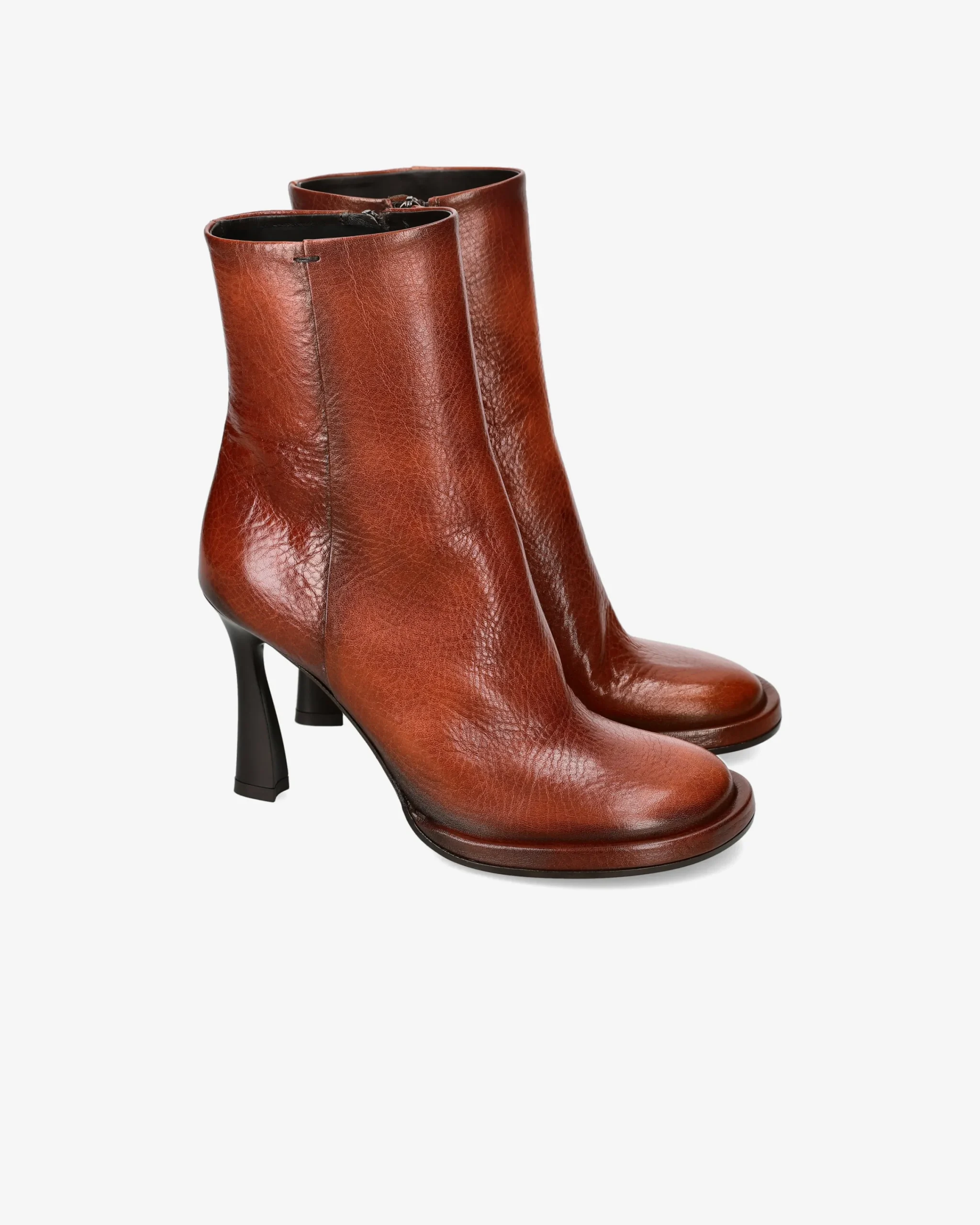 Donna Premiata Stivaletti Sole in vitello atena cuoio