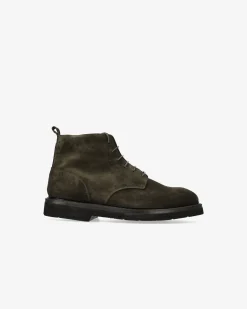 Uomo Premiata Stivaletti stringati in camoscio rain olive