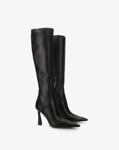 Donna Premiata Stivali alti in nappa nappa nero