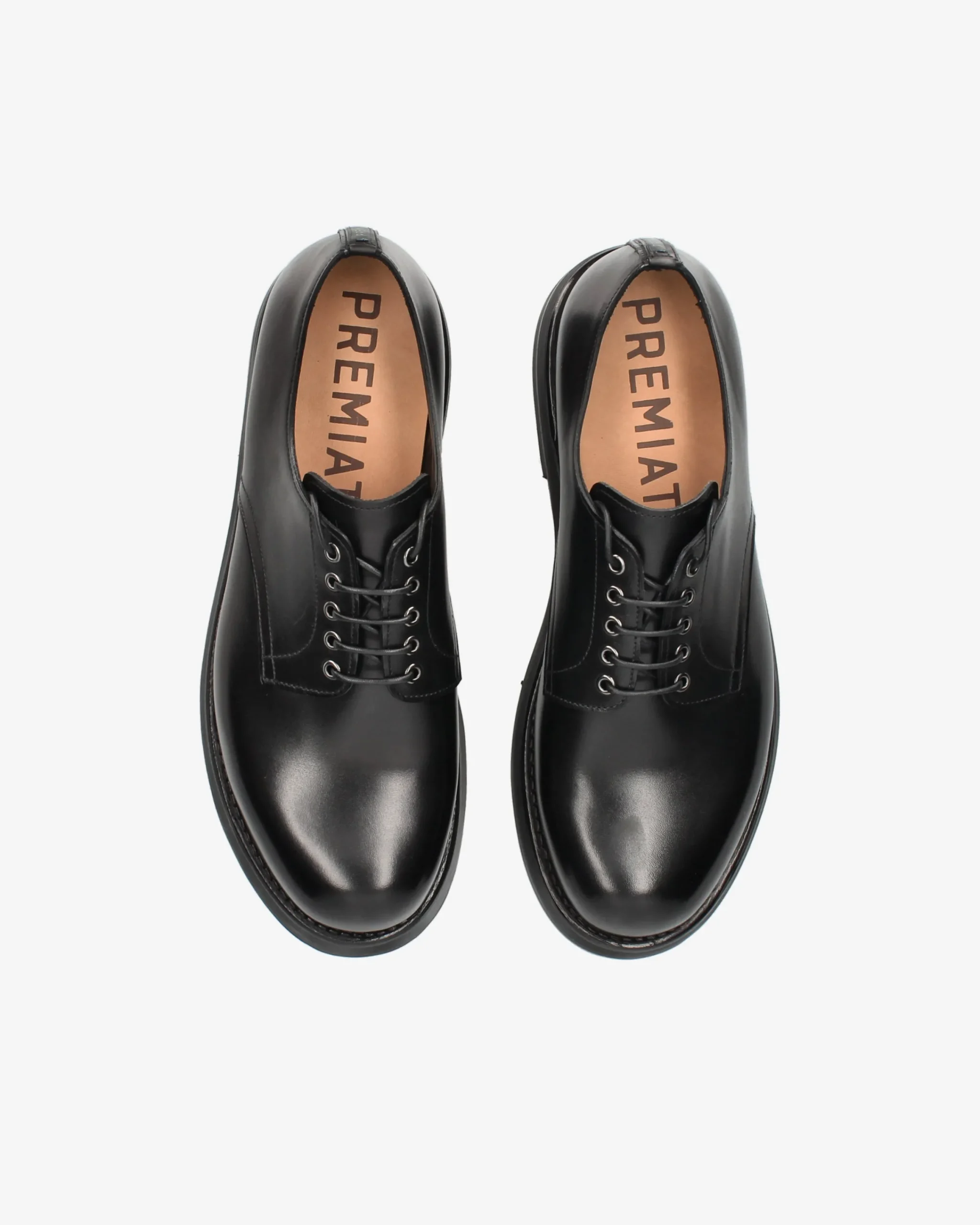 Uomo Premiata Stringata in vitello box nero