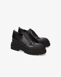 Donna Premiata Stringate in pelle ranch nero
