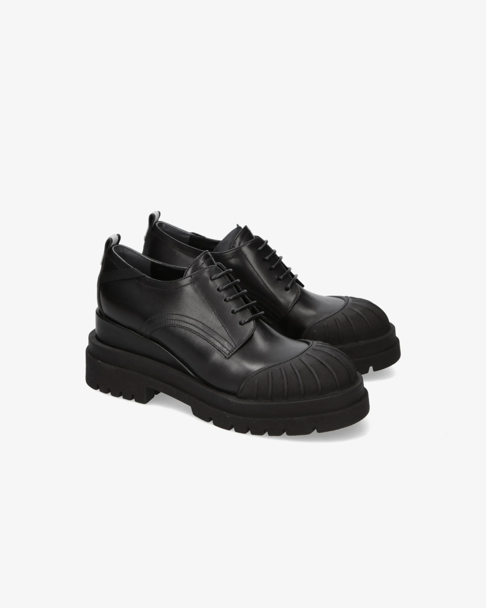 Donna Premiata Stringate in pelle ranch nero