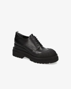 Donna Premiata Stringate in pelle ranch nero