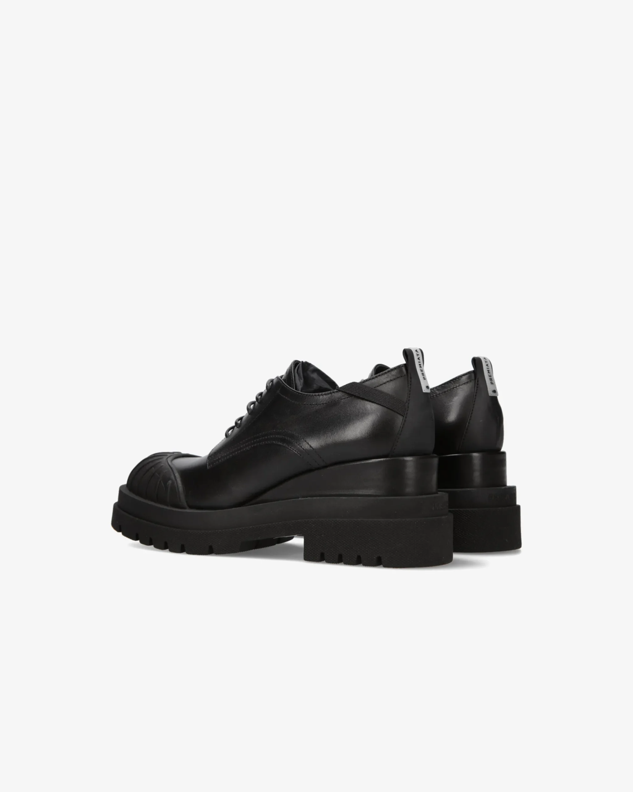 Donna Premiata Stringate in pelle ranch nero